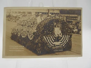 1916 Portland ROSE FESTIVAL PARADE Float RPPC POSTCARD Watson & Woodruff Photo - Picture 1 of 2