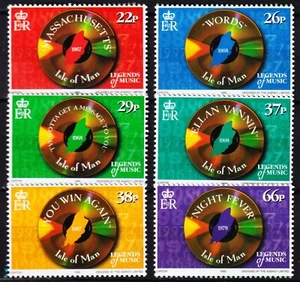 ISLE OF MAN . 1999 Bee Gees Music (842-847) . Mint Never Hinged - Picture 1 of 1