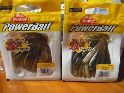 2 paquetes Berkley Soft Fishing PowerBait 2" cola dividida Minnow/fundido PBBMW2-SMLT Foto 1 de 2