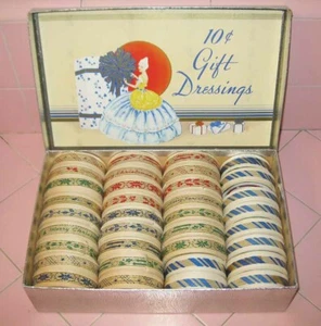35 Rolls Art Deco Cellophane Ribbon Christmas Store Display Box Gift Dressings  - Picture 1 of 6