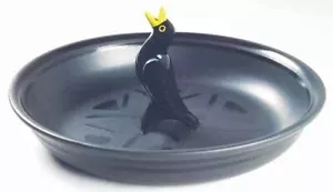 Pfaltzgraff Black Midnight Sun 8" piastra da forno per torte con gres uccellino USA - Foto 1 di 5
