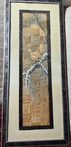 Vintage "Asian Botanical Roots Scene" Painting On Silk  - Signed And Framed - Picture 1 of 16