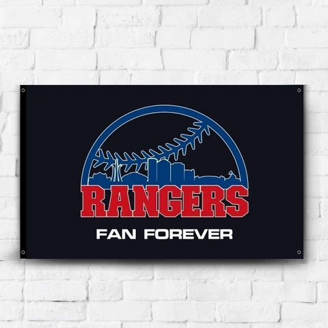 Texas Rangers 3x5 ft Flag MLB Baseball Champions Fans Gift Wall Decor Banner Cover