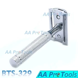 Manual Shaving Safety Razor Shaver Handle Holder Double Edge Gift+Blade BTS-329 - Picture 1 of 3