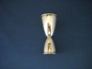 Vintage 1960s Napier Silver Plated Double Jigger Shot Glass Barware - Picture 1 of 4