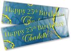 Personalised Birthday Banners Marble Design Adult Kids Party Decoration 293