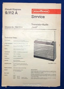 NordMende Service Information Manual / Tasti 9.112A / Englisch - Bild 1 von 1