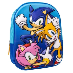 Mochila escolar Sonic The Hedgehog 3D para niños 31 cm - Imagen 1 de 6