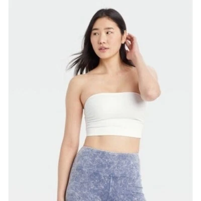 Women's Ruched Rib Bandeau Bra - Colsie-Size Small...... - Image 1 of 4