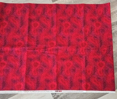 Tela de edredón Hoffman IMPRESIONES DE INVIERNO rojo púrpura acebo vacaciones 4,8 yardas Foto 1 de 2