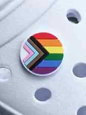 Progress Pride Flag LGBTQ POC Transgender Flag - Shoe Charm Clogs Charms