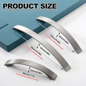 Silver Brushed Nickel Cabinet Handles Bar Pulls Kitchen Drawer Furniture Handles - Picture 1 of 15