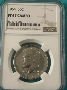 1964 50c JFK Kennedy Half Dollar Proof Coin NGC PF67 CAMEO🇺🇸🇺🇸 - Picture 1 of 2