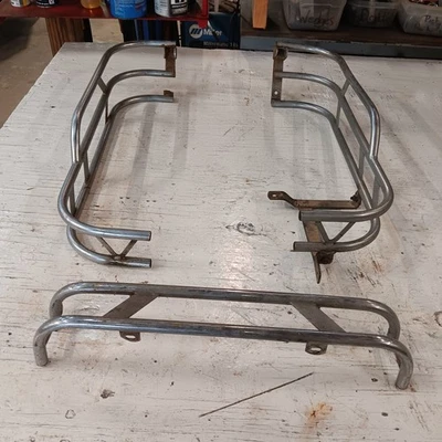 Panhead/Shovelhead Harley-Davidson BUCO Saddlebag Guard Set With Rear Guard. - Image 1 of 4