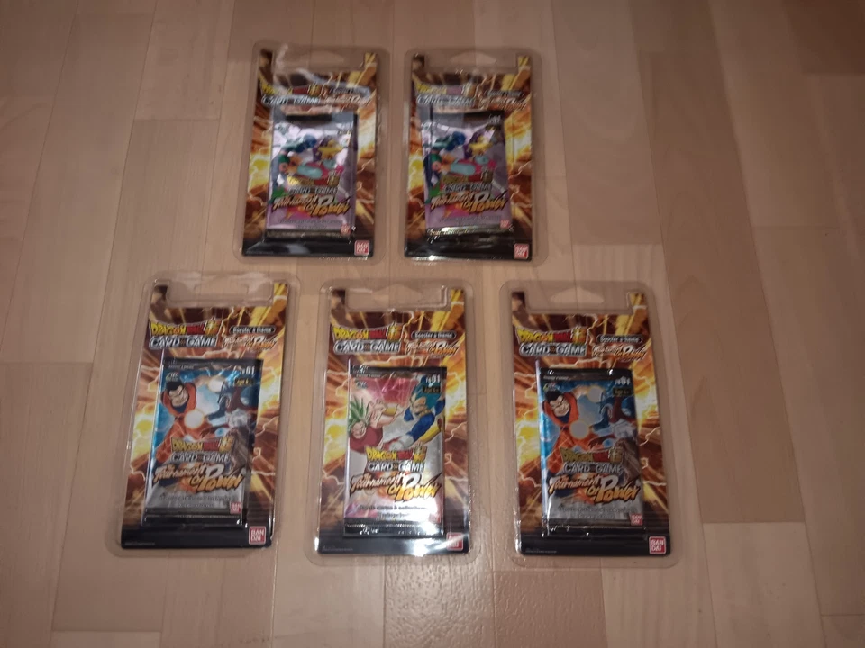 lot de 5 boosters blister dragon ball card game serie TB01 tournament of power - Photo 1/1