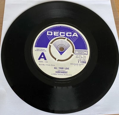 Sunchariot – All Your Love - 7" Vinyl Single - Rare UK Promo - Excellent. - Image 1 of 4