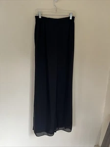 Adrianna Papell Formal Wide Leg Flapper Front Evening Pants Woman 8 Black Party - Picture 1 of 8