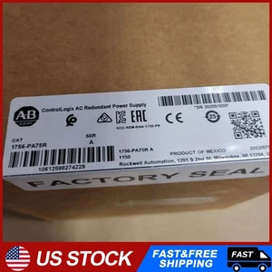 New Factory Sealed AB 1756-PA75R SER A ControlLogix AC Redundant Power Supply - Picture 1 of 5