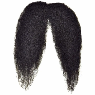 Walrus Cowboy Mexican Hombre Bandit Western Adult Mens Costume Black Moustache - Image 1 of 2