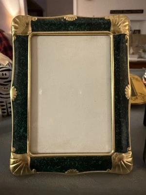 F16-Pair VTG Postmodern Two Tone Gold Picture Frame Glam Art Deco  Fits 3.5 X 5” Foto 1 de 3