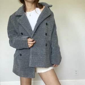 ROUTE66 GRAY FLEECE JACKET MEDIUM - Picture 1 of 11