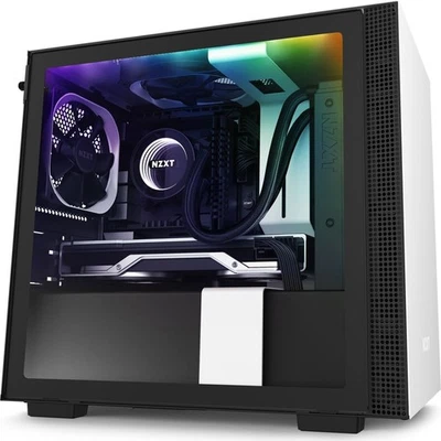 Mini ITX Gaming PC Ryzen 5600X RTX 4070 Ti 32GB 3600 1,5TB SSD NZXT RGB weiß - Bild 1 von 3