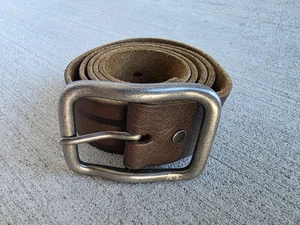 American Eagle Outfitters brauner Ledergürtel 44,5" geprägte Adlerschnalle - Bild 1 von 7