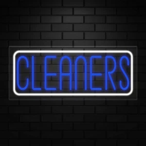 Cleaners Neon Sign for Retail Displays | LED Flex Neon | 30"W x 12"H x 1"D - Picture 1 of 5