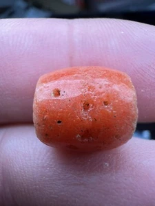 Antike afrikanische Sandguss glatte Perle mit Augen 12,5 x 11,5 Fass Sammlerstück - Bild 1 von 7