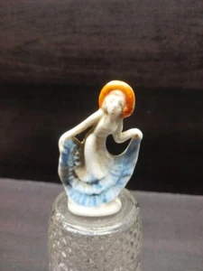 Vintage Porcelain Victorian Lady Ballerina Miniature Figurine Japan - Picture 1 of 6
