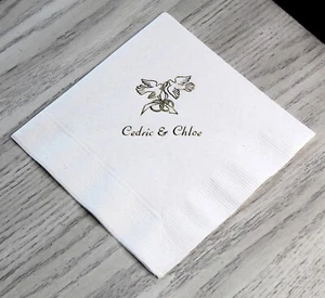 300  personalized cocktail napkins wedding birthday graduation  bridal shower - Picture 1 of 9