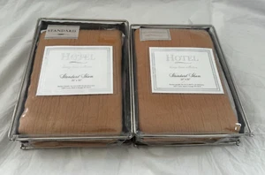 2 Hotel Collection Luxury Linens Brown Standard Shams (1 Pair) NIP - Picture 1 of 4