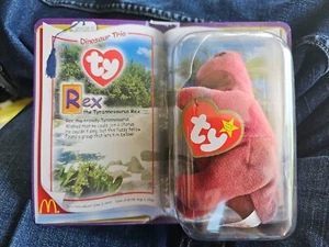 TY McDonald's Teenie BEANIE BABY REX the Tyrannosaurus Rex Dinosaur NEW - Picture 1 of 6
