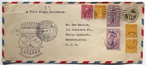 1936 ZEPPELIN HINDENBURG 1st FLIGHT RETURN LAKEHURST FRANKFURT 14/05/1936-RARE! - Picture 1 of 5