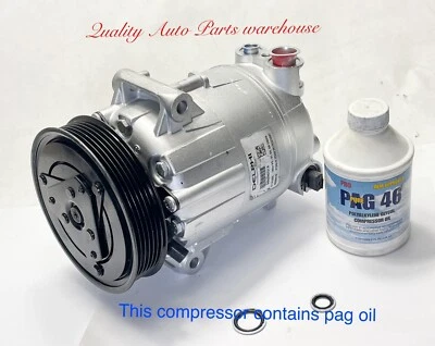 2014-2019 Maserati Quattroporte 3.8L V8 OEM REMAN A/C COMPRESSOR DELPHI 01141229 - Image 1 of 2