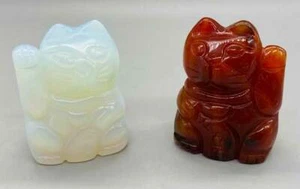 MANEKI-NEKO CATS (SET OF TWO)     - Picture 1 of 1