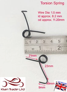 Resorte de acero al carbono de torsión 1,5 mm x 8,2 mm x 11,2 mm diapositiva de alambre - negro automático - Imagen 1 de 1