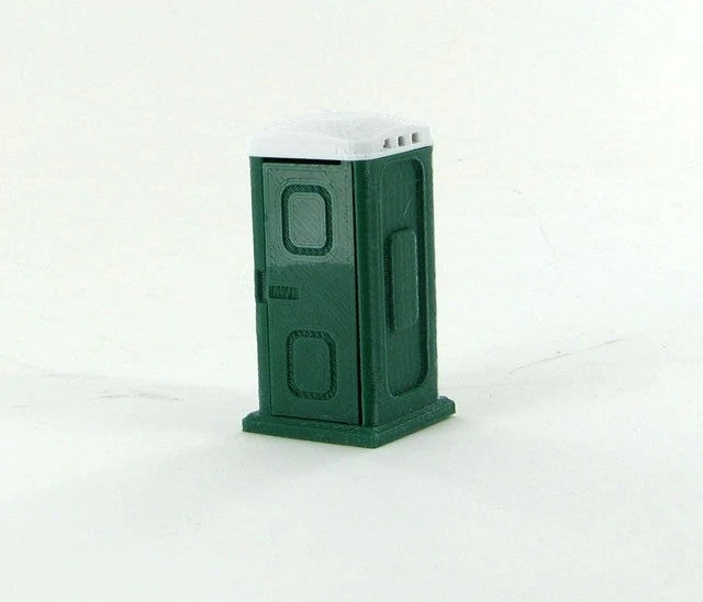 PIEZA DIORAMA 1:50 VERDE SITIO DE CONSTRUCCIÓN PORTA-POTTY PLÁSTICO 3D A ESCALA Foto 1 de 2