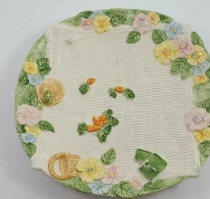 Vtg Fitz & Floyd Omnibus Fitz and Floyd Floral Spring Plate Hand Painted 8" - Picture 1 of 3