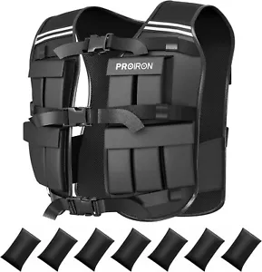 PROIRON Adjustable Weighted Vest 20kg 20 Weight Packs Jacket Men Women with Refl - Picture 1 of 7