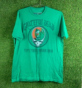 GRATEFUL DEAD IRISH BEARS T-SHIRT St Patrick Liquid Blue Size Large green - Picture 1 of 6