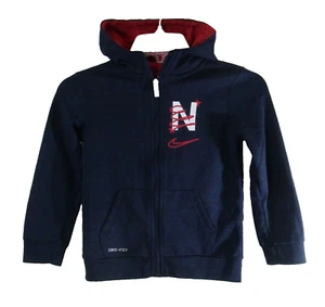 NWT Nike Kids Boys Full-Zip Hoodie 6 Midnight Navy Heather MSRP$55 - Picture 1 of 2