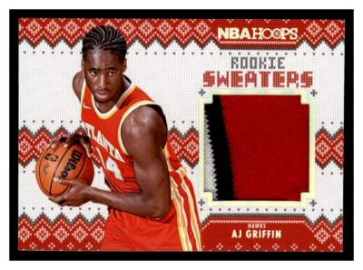 2022-23 Panini Hoops RC Rookie Sweaters Relic AJ Griffin Atlanta Hawks RS-AG - Image 1 of 4