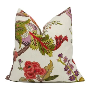 Sanderson - Fusang Tree - Cinnabar Red - Cushion Cover Throw Pillow - Picture 1 of 3