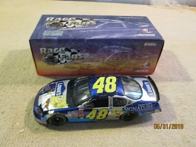 RARE NEW Jimmie Johnson #48 chrome Race Fans 1:24 sponge bob lowes - Image 1 of 4