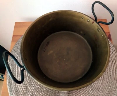 Messingschüssel Marmeladenkocher Schale 27 cm alt Vintage 1920-40er - Bild 1 von 3