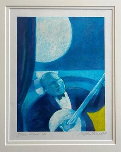 Stephen Haines Hall - rare, original, limited, signed, screen print "Blues Mood" - Picture 1 of 7