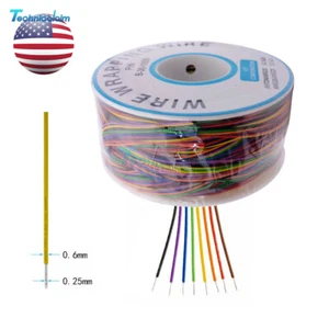 30AWG Test Wrapping Cable Wire 250M B-30-1000 8-Wire Colored Insulation US - Picture 1 of 7