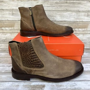 Martin Dingman Boots Sz 11.5M Kinley Suede Boot Khaki Camo Bottom Western NEW - Picture 1 of 12