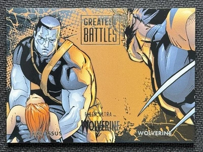Fleer Ultra Wolverine Greatest Battles 2023 #GB-19 Wolverine vs. Colossus Foto 1 de 4